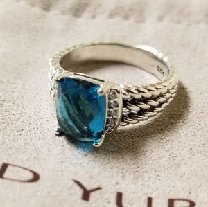 David Yurman Blue Topaz Wheaton Ring